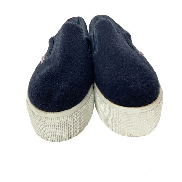 Superga Platform Black Fabric Slip On Sneakers Size 37.5 (Women's Size 7) - Picture 5 of 10